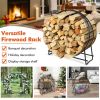 40 Inch Tubular Steel Log Hoop Firewood Storage Rack