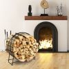 40 Inch Tubular Steel Log Hoop Firewood Storage Rack