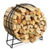 40 Inch Tubular Steel Log Hoop Firewood Storage Rack