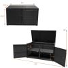 88 Gallon Garden Patio Rattan Storage Container Box